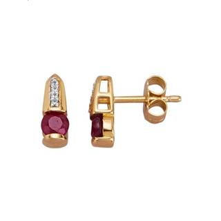 👉 Oorsteker rood zilver vrouwen makkelijk te combineren Oorstekers KLiNGEL 4055708227439