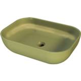 👉 Wastafel olijfgroen Wiesbaden Avant ovaal 455x325 mm, licht 8719956086816