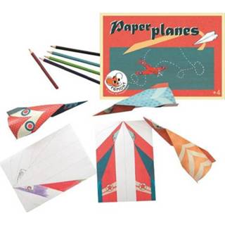 Vliegtuig active Egmont toys origami vliegtuigen met kleurpotloden 5420023034595