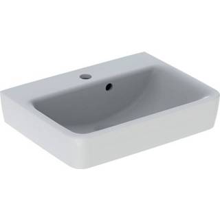 👉 Fontein wit Geberit Renova Plan met kraangat, overloop en KeraTect glazuur 50 x 38 cm, 4025410858337