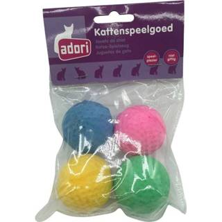 👉 Adori Spons Ballen - Kattenspeelgoed - Assorti 4 stuks