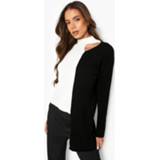 👉 Asymmetrische Trui Met Uitsnijding, Black