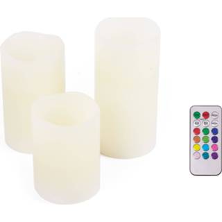 👉 Kaars Benson LED Kaarsen Inclusief Afstandsbediening - RGB 3 stuks 8720195796145