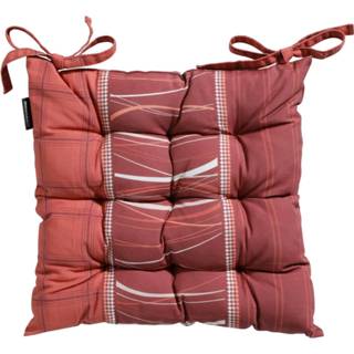 👉 Zitkussen rood katoen Madison Toscane Lines Brick 46x46 8713229296841