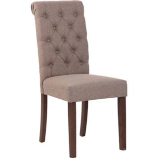 👉 Eetkamerstoel stof active Ballerup Stof, Taupe 8719756867905