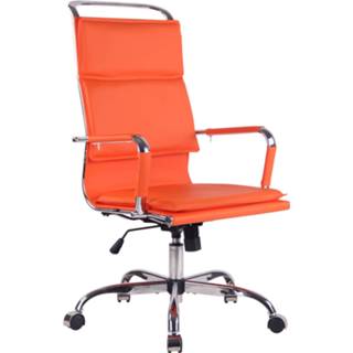 👉 Bureaustoel oranje kunstleer active Eckero Kunstleer, 8719756809363
