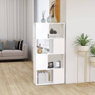 👉 Boekenkast wit active Boekenkast/kamerscherm 60x24x124,5 cm hoogglans 8720286650424