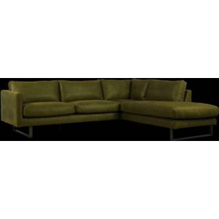 👉 Hoekbank groen Nina Eco-leder- | 3-zits - rechts