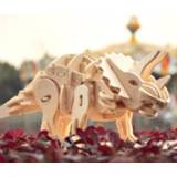 👉 Hout One Size GeenKleur Robotime 3D-modelbouw Triceratops 39 cm naturel 94-delig 8718274549157
