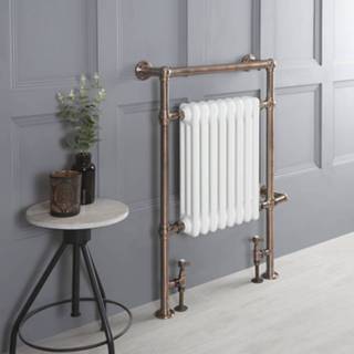 👉 Handdoekradiator staal klassiek vloer Oliegewreven Brons elizabeth dual fuel 93cm x 62cm Olie Gewreven | Keuze Wifi-Thermostaat en Kabelafdekking 5059803046888