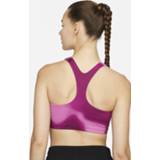 👉 Roze medium XS vrouwen Nike Yoga Dri-FIT Swoosh Sport-bh met print en ondersteuning - 195245127497