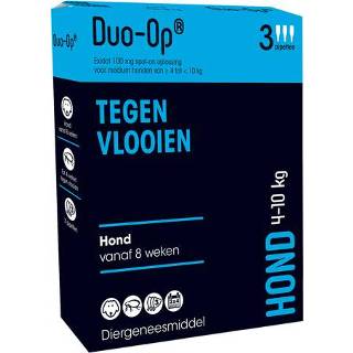 👉 Anti vlooienmiddel Duo-Op Hond Tegen Vlooien - 3 pip 4-10 Kg 8713112004560
