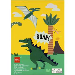 👉 Ik Leer Tekenen A4 Dino