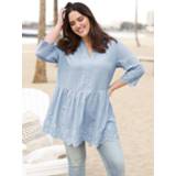 👉 Tuniek zand wit katoen gestreept vrouwen kleedt mooi af Janet & Joyce Zand/Wit 4055707525048 4055705547790
