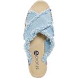 👉 Muil textiel effen makkelijk aan vrouwen lichtblauw blauw Muiltje Studio W 4055708111851