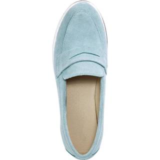 👉 Instappers geruwd leer effen MADE in Portugal vrouwen lichtblauw blauw Instapper Studio W 4055708038400