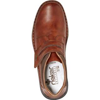 👉 Klitte band schoenen cognac effen synthetisch modieuze siernaden mannen Klittenbandschoen Rieker 4060596355263