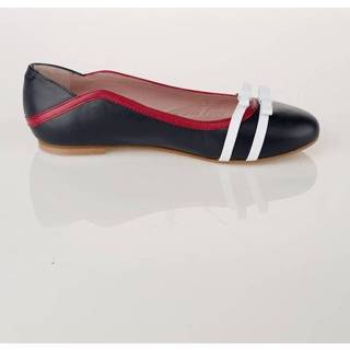 👉 Ballerina's multicolor glad leer vrouwen waardig marine rood wit Ballerina Alba Moda Marine/Rood/Wit 4055708129092