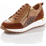 👉 Sneakers animalprint gepolsterde rand vrouwen Sneaker Alba Moda Cognac/Camel 4055708039957