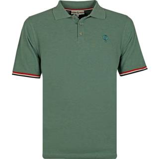 👉 Poloshirt grijs polyester s mannen male groen Q1905 Polo shirt bloemendaal 8718383180227