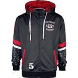 👉 Vest zwart rood mannen m Five Finger Death Punch - EMP Signature Collection met capuchon 4064854257221