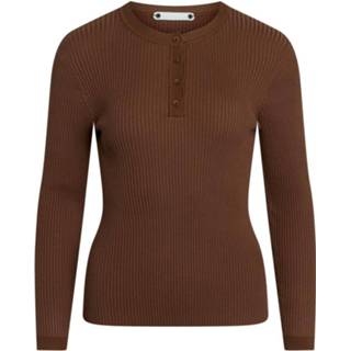 👉 Polyester l truien vrouwen camel Co'Couture Cc badu grandad knit