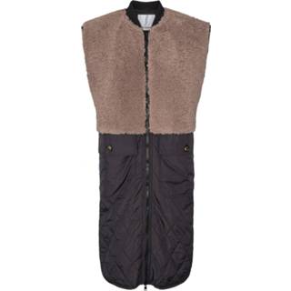 👉 Vest l jassen vrouwen zwart Co'Couture Cc ally fur mix