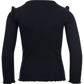 👉 Shirt goud vrouwen blauw meisjes Looxs Revolution Navy rib jersey t-shirt voor in de kleur 8719645153362