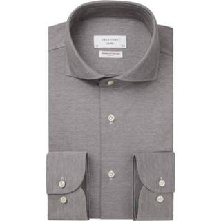 👉 Shirt katoen overhemden male grijs Profuomo Japanese knitted x-cutaway 8719064990555 8719064990548