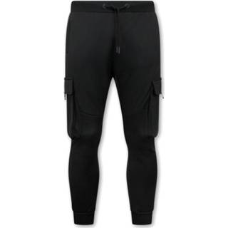 👉 Trainingsbroek polyester l mannen male zwart IKAO Paris met ritszakken 7435144644682 7435144645603