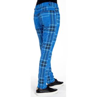 Vrouwen L-XL broeken blauw Je m'appelle Le pant à carreaux 7444745763791 7444745763784