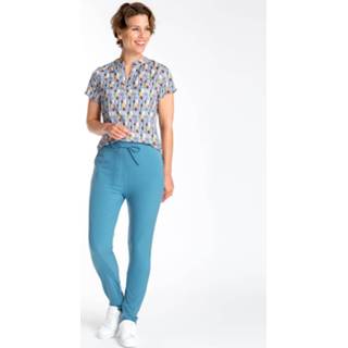 👉 Kant XS broeken vrouwen blauw Je m'appelle Le pant regular travel 7444745942967 7444745943957