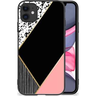 👉 Zwart roze IPhone 11 Backcover Vormen 8720632024633