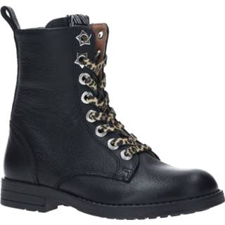 👉 Veterboots vrouwen zwart meisjes leer Develab Veterboot 8719989499898