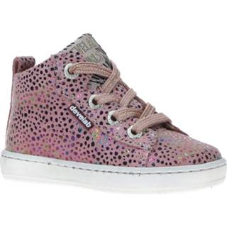 👉 Veterboots roze meisjes vrouwen leer Develab Veterboot 8719989419353