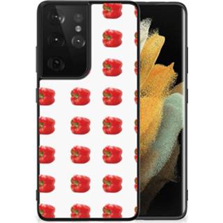 Coverhoes rood Samsung Galaxy S21 Ultra Back Cover Hoesje Paprika Red 8720632171139