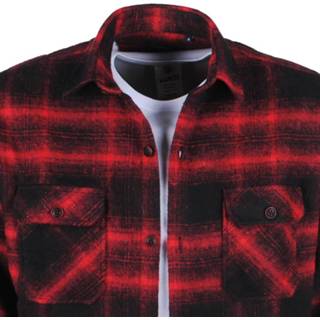 👉 Herenoverhemd rood l overhemden male mannen zwart New Republic Heren overhemd overshirt oversized flanel geblokt 8720086191899 8720086191882 8720086191905