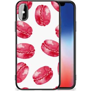 👉 Coverhoes roze x XS IPhone | Back Cover Hoesje Pink Macarons 8720632281494