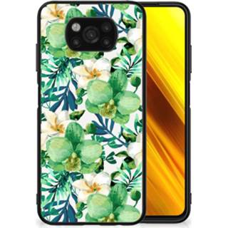 👉 Orchidee groen Xiaomi Paco X3 | Pro Bloemen Hoesje 8720632009012