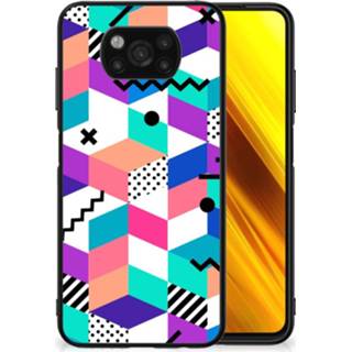 👉 Houten blok Xiaomi Paco X3 | Pro Backcover Blokken Kleurrijk 8720632112668