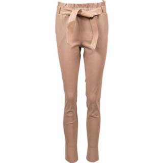 👉 Broek katoen vrouwen bruin Studio AR Lotte praline camel 8720208093988