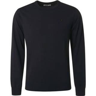 👉 Pullover l male blauw No Excess crewneck 2 coloured melang night 8720151278616
