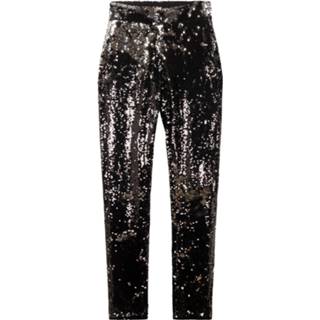 👉 Pantalon zwart polyester s broeken vrouwen print Alix The Label Sequin 8719305127108 8719305127092 8719305127115