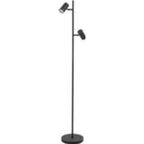 👉 Vloerlamp zwart metaal Highlight Burgos 2 lichts H 142 cm 8718379038617