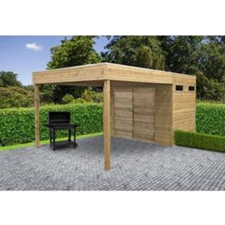 👉 Tuinhuisje hout Solid tuinhuis Cube Corbara geïmpregneerd 298x198 + 297cm 5412025987368
