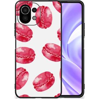 👉 Coverhoes roze Xiaomi 11 Lite 5G NE | Mi Back Cover Hoesje Pink Macarons 8720632839978