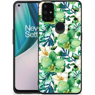 👉 Orchidee groen OnePlus Nord N10 5G Bloemen Hoesje 8720632691415