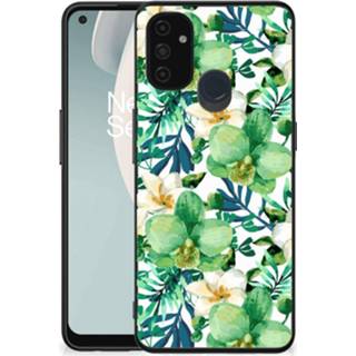 👉 Orchidee groen OnePlus Nord N100 Bloemen Hoesje 8720632793485