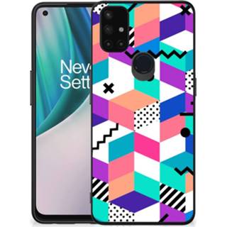 👉 Houten blok OnePlus Nord N10 5G Backcover Blokken Kleurrijk 8720632991843