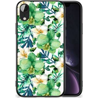 👉 Orchidee groen Apple iPhone XR Bloemen Hoesje 8720632892300